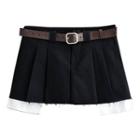 Low Waist Pleated Shorts