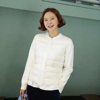 Knit-panel Duck-down Padding Jacket