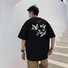 Couple Matching Elbow-sleeve Cartoon T-shirt