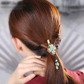 Retro Gemstone Flower Hair Clip As Shown In Figure - One Size