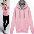 Contrast Lining Hoodie