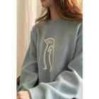 Penguin Embroidered Knit Pullover