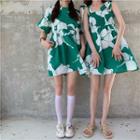 Floral Short-sleeve Dress / Sleeveless Dress