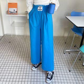 Patch-detail Wide-leg Pants