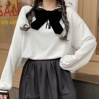 Sailor-collar Crop Top