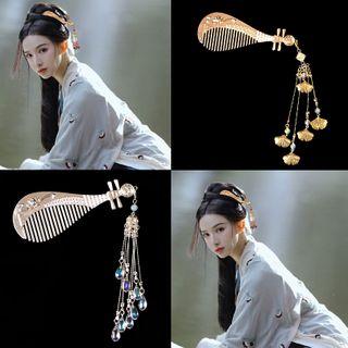 Fringed Comb / Leaf Dangle Earring / Set