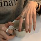 Bow / Shirred Sterling Silver Open Ring