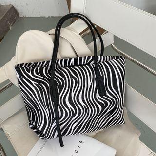 Patterned Zip Tote Bag