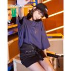 High-waist Buckled A-line Skirt
