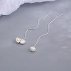 Shell Faux Pearl Sterling Silver Dangle Earring 1 Pair - Silver - One Size