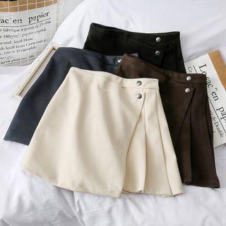 Asymmetric High-waist Mini Skirt