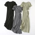 Cutout Slit Midi A-line Dress