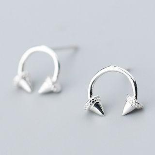 925 Sterling Silver Arrow Through & Through Earring