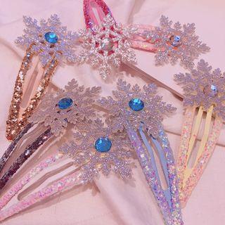 Sequined Snowflake Hair Clip