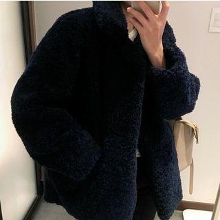 Furry Jacket Dark Blue - One Size