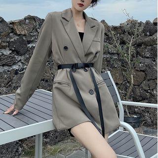 Set: Double-breasted Blazer + Belt