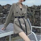 Set: Double-breasted Blazer + Belt