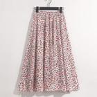 Cherry Print Midi A-line Skirt Red & White - 58-96cm