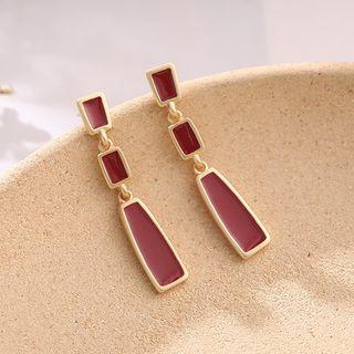 Geometry Drop Earring 1 Pair - 925 Silver - As Shown In Figure - One Size