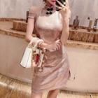 Cold Shoulder Mini Qipao