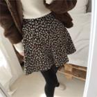 Flared Leopard Miniskirt