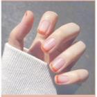 Print Pvc Faux Nail Tips Pd-49 - Glue - Whhite - One Size