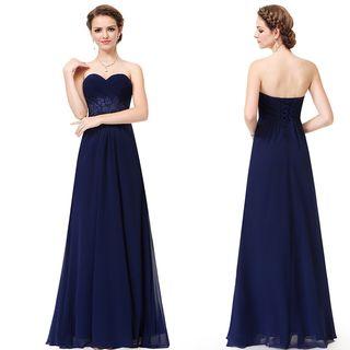 Sweetheart Neckline Lace-up Back Evening Gown