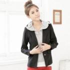 Inset Hoodie Buttoned Jacket