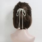 Faux Pearl Bow Hair Tie Faux Pearl Bow - One Size