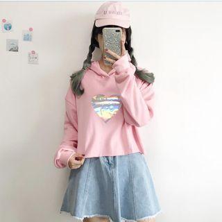 Heart Printed Hoodie