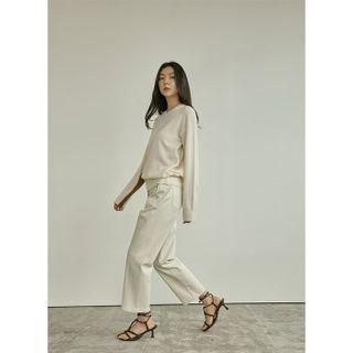 Woolen Two-tone Sweater