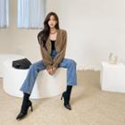 Bishop-sleeve Furry Bolero