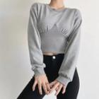 Cropped Fitted-bodice Sweatshirt