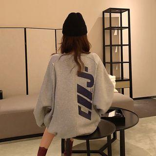 Loose-fit Printed Pullover Gray - One Size