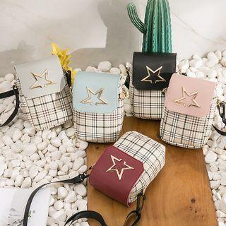 Star Plaid Crossbody Bag