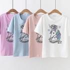 Sequined Unicorn Short-sleeve T-shirt