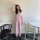 Pastel Cotton Overall Pants