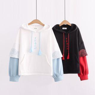 Tassel Mock Two-piece Hoodie