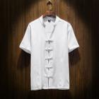 Traditional Chinese Short-sleeve Frog Buttoned Shirt