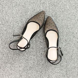 Dotted Mesh Sandals