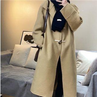 Collared Toggle Midi Coat Khaki - One Size