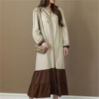 Two-tone Maxi Ruffle Dress