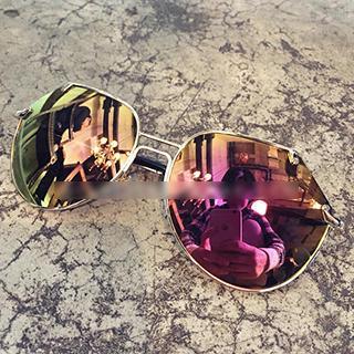 Mirrored Double Bridge Sunglasses