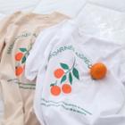 Orange Print Short Sleeve T-shirt