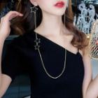 Star Necklace With Connected Earring