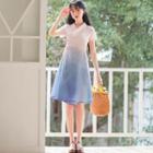 Color Block Short-sleeve Hanfu Dress