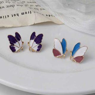 Butterfly Sterling Silver Ear Stud / Clip-on Earring