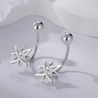 Star Sterling Silver Swing Earring 1 Pair - Silver - One Size