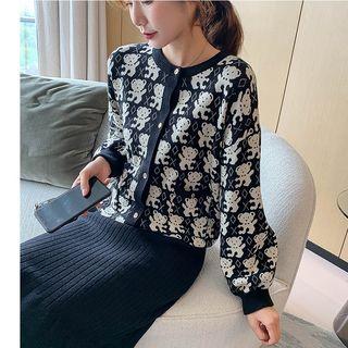 Bear Cardigan Black - One Size