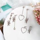 Non-matching Cupids Heart Dangle Earring (various Designs)